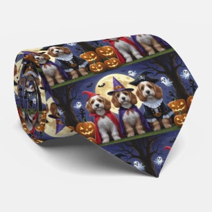 Corbata Calabaza de perro Cockapoo Halloween Gracioso