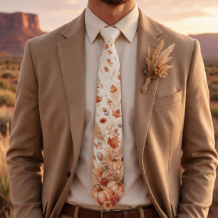 Corbata Calabaza de Terracota Pampas Grass Boho Día de Acc