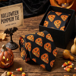 Corbata Calabaza Disforme de Halloween