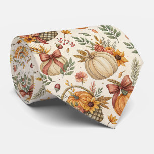 Corbata Calabaza Girasol de Casa de Campo Rústica en Tonos