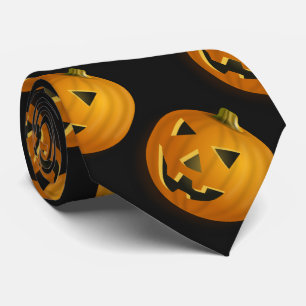 Corbata Calabaza negra de Halloween