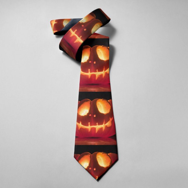 Corbata Calabaza Sonriente Temporada de Halloween (Subido por el creador)