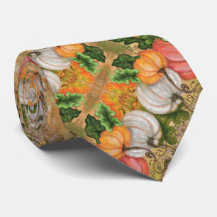 Corbata Calabazas - Arte acuarela -