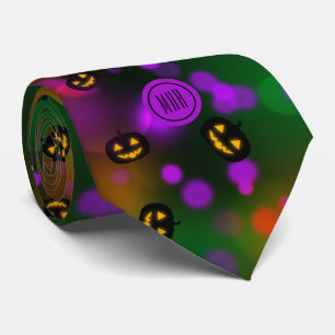 Corbata Calabazas de Bokek coloridas monograma Necktie
