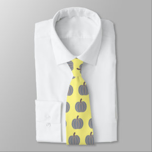 Corbata Calabazas de gris claro con Naranja, en lazos amar