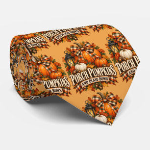 Corbata Calabazas de Porche Lazos de Cuadro Cottagecore de