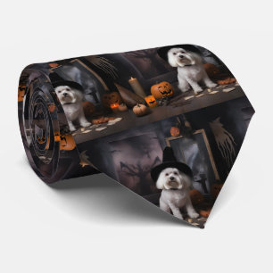 Corbata Calabazas maltesas asustan a Halloween