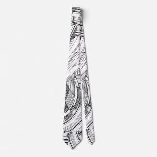 Corbata Calamidad en blanco y negro