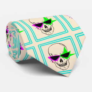 CORBATA CALAVERA AL ESTILO DE LOS 80