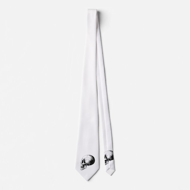 Corbata Calavera blanca (Anverso)