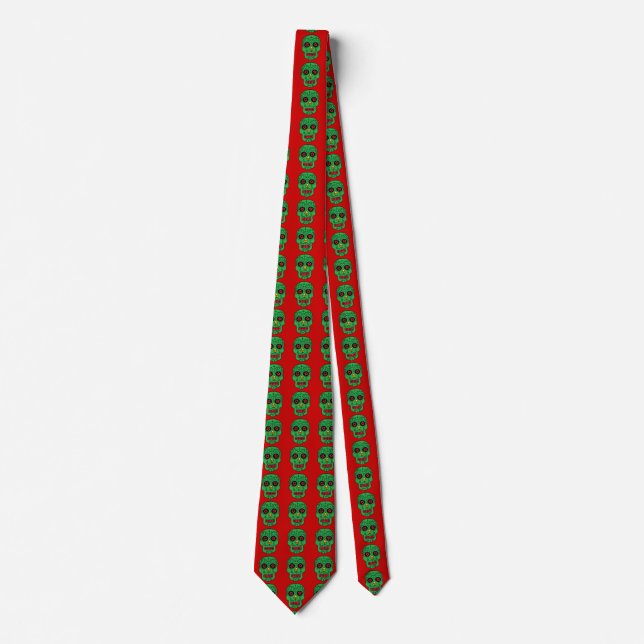 Corbata Calavera de azúcar de Navidad (Anverso)