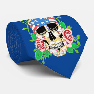 Corbata Calavera de azúcar en bicicleta