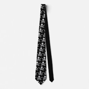 Corbata Calavera de pirata y espadas