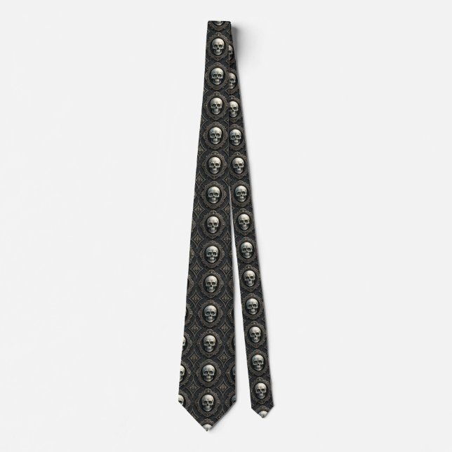 Corbata Calavera Decorativa (Anverso)