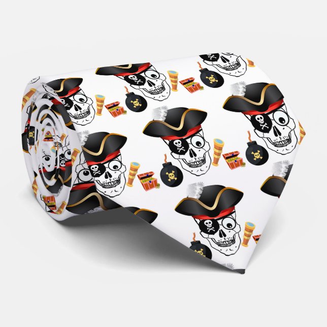 CORBATA CALAVERA PIRATA (Enrollado)