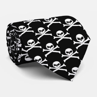 Corbata Calavera pirata y encrucijada