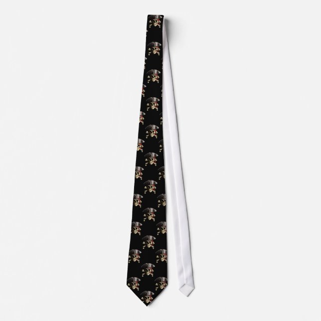 Corbata Calavera pirata y Gorra (Anverso)
