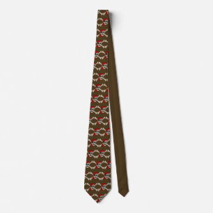 Corbata Calavera pirata y huesos