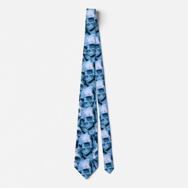 Corbata Calaveras azules (Anverso)