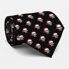 Corbata Calaveras de Santa Navidad Negro
