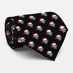 Corbata Calaveras de Santa Navidad Negro