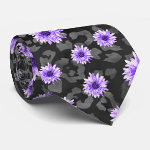 Corbata Calaveras Moradas y Diseño de la Serie Girasoles 1