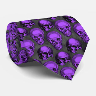 Corbata Calaveras Moradas y Serie de Girasoles Diseño 1