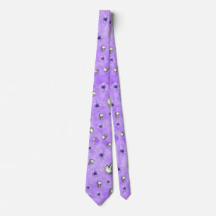 Corbata Calaveras Moradas y Serie de Girasoles Diseño 4