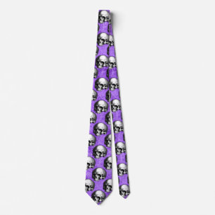 Corbata Calaveras Moradas y Serie de Girasoles Diseño 6