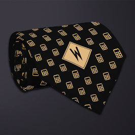Corbata Calculadora de contable negro