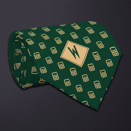 Corbata Calculadora de contable verde