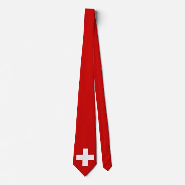 Corbata Calidad de la bandera de Suiza (Anverso)