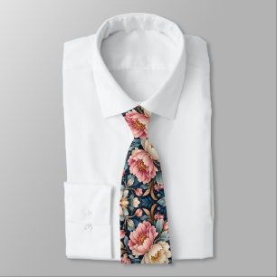 Corbata Calidoscopio floral moderno simétrico