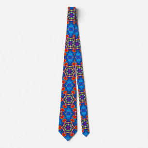 Corbata Calidoscopio pintura al óleo multicolor