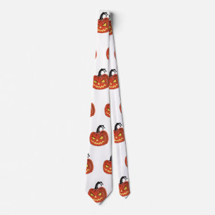 Corbata Calzado de calabaza espeluznante de Halloween