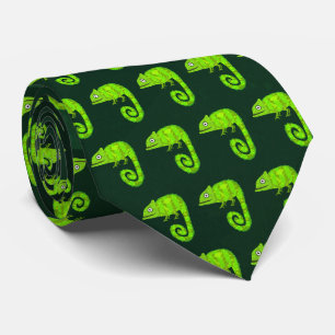 Corbata Camaleón verde lindo