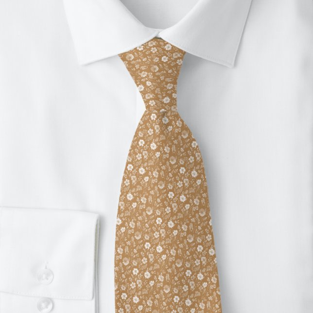 Corbata Camel Flores Pequeñas (Subido por el creador)