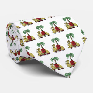 Corbata Camello heráldico Palma Árbol Color Escudo de Arma