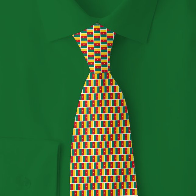 Corbata Cameroon Flag Brick Pattern (Subido por el creador)