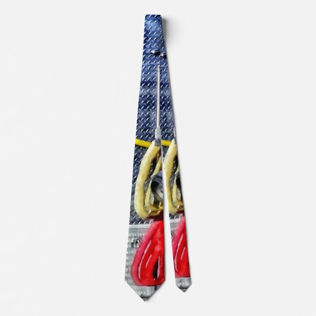 Corbata Camión de bomberos con mangueras y hacha (Anverso)