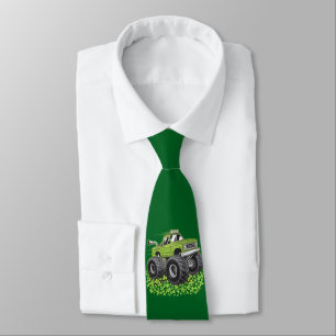 Corbata Camión Monstruo Afortunado de Día de San Patricio 