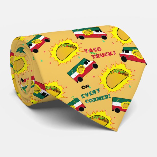 Corbata Camiones De Taco En Cada Esquina (Enrollado)