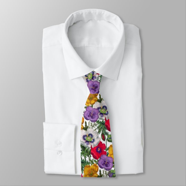Corbata Camionetas amarillas rojas y verdes hojas (Atado)