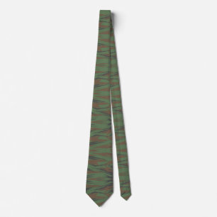 Corbata Camo del tigre verde y marrón