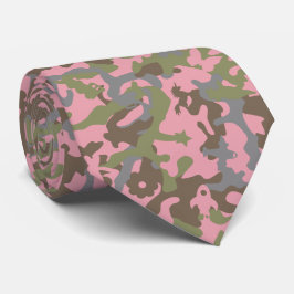 Corbata Camo divertido lindo - Pink Woodland