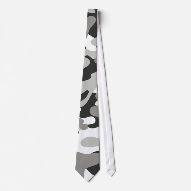 Corbata Camo negro y gris (Anverso)