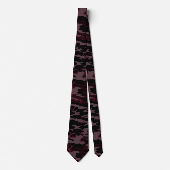 Corbata Camo rojo oscuro (Anverso)