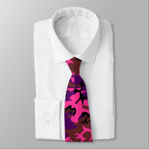 Corbata Camo rosa caliente