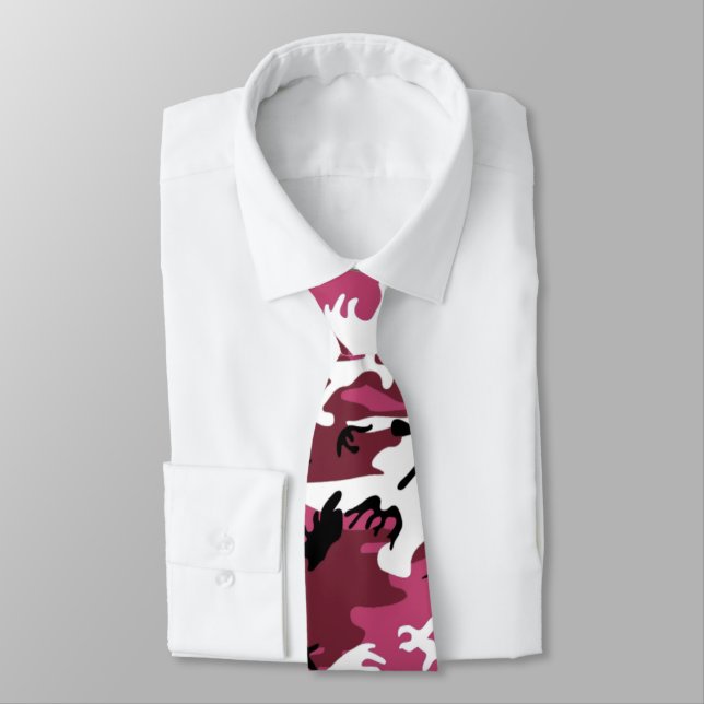 Corbata Camo rosado (Atado)