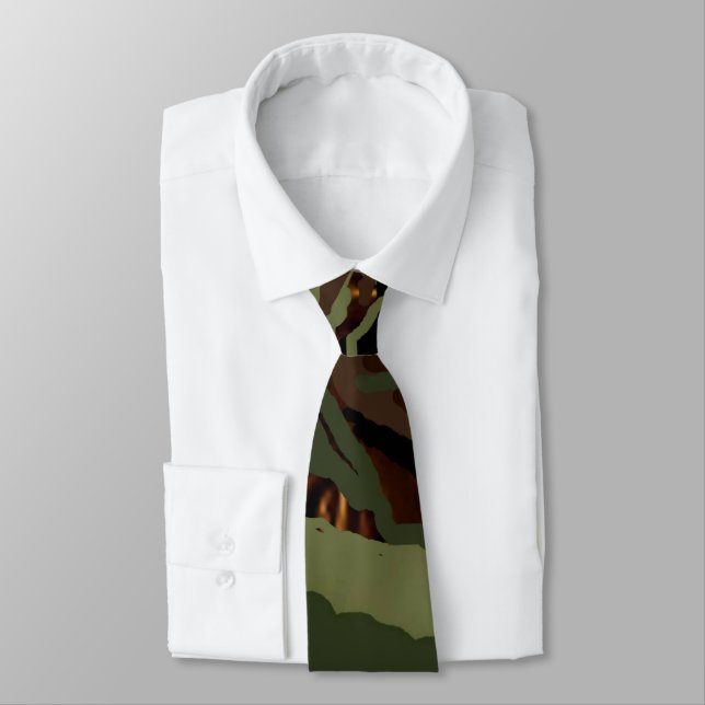 Corbata Camoflauge Design-Army Green (Atado)